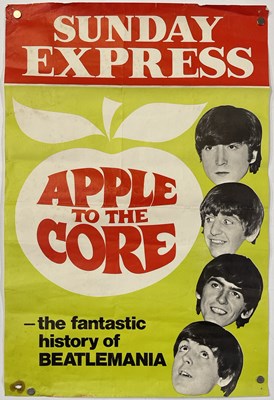 Lot 313 - THE BEATLES - ORIGINAL SUNDAY EXPRESS 'APPLE TO THE CORE' POSTER.
