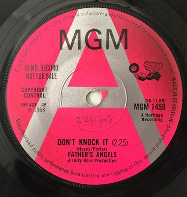 Lot 19 - FATHER'S ANGELS - BOK TO BACH/ DON'T KNOCK IT 7" (UK PROMO - MGM 1459)