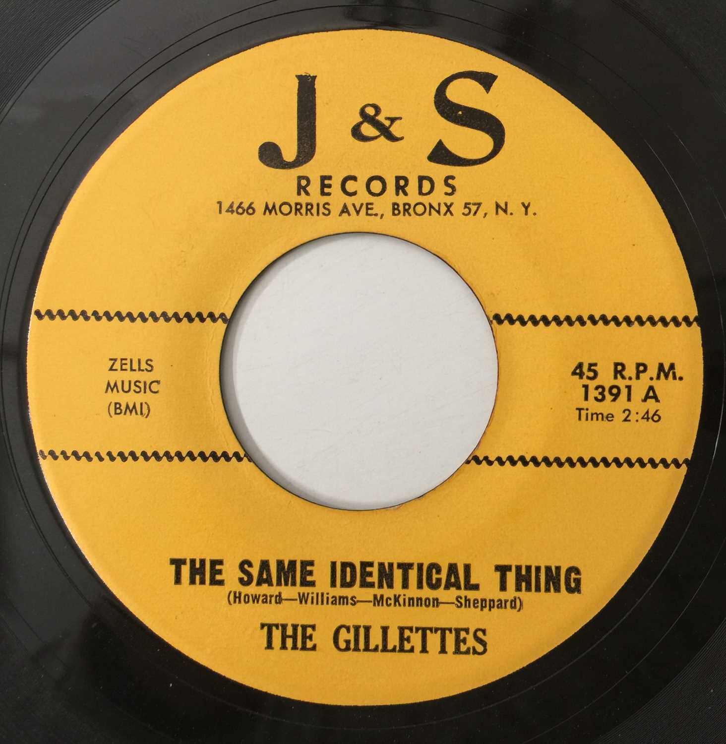 Lot 20 - THE GILLETTES - THE SAME IDENTICAL THING/ 24 HOURS OF THE DAY 7" (US NORTHERN - J&S RECORDS - 1391)