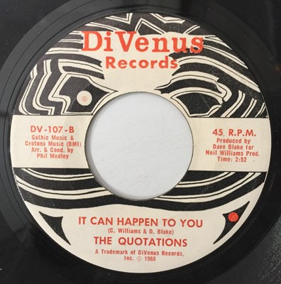 Lot 25 - THE QUOTATIONS - I DON'T HAVE TO WORRY/ IT CAN HAPPEN TO YOU 7" (US NORTHERN - DiVENUS RECORDS - DV-107)