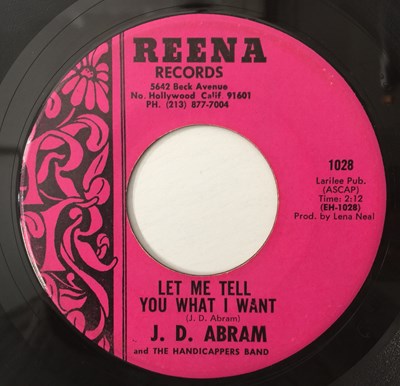 Lot 26 - J.D. ABRAM - DOCTOR OF LOVE/ LET ME TELL YOU WHAT I WANT 7" (US NORTHERN - REENA RECORDS - 1028)