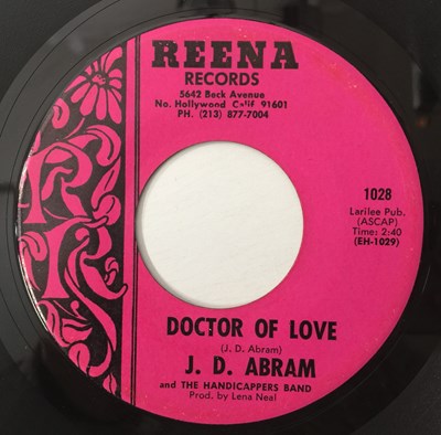 Lot 26 - J.D. ABRAM - DOCTOR OF LOVE/ LET ME TELL YOU WHAT I WANT 7" (US NORTHERN - REENA RECORDS - 1028)