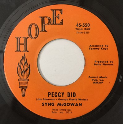 Lot 28 - SYNG MCGOWAN - THAT'S WHAT I WANT/ PEGGY DID 7" (US NORTHERN - HOPE - 45-551)