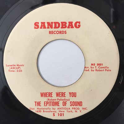 Lot 29 - THE EPITOME OF SOUND - YOU DON'T LOVE ME/ WHERE WERE YOU 7" (US NORTHERN - SANDBAG - S 101)