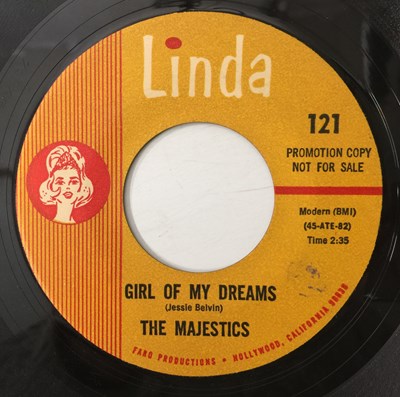 Lot 34 - THE MAJESTICS - (I LOVE HER SO MUCH) IT HURTS ME/ GIRL OF MY DREAMS 7" (US PROMO - LINDA - 101)