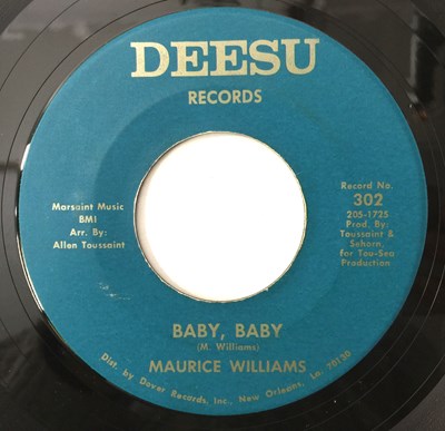Lot 35 - MAURICE WILLIAMS - BABY, BABY/ BEING WITHOUT YOU 7" (US NORTHERN - DEESU RECORDS - 302)