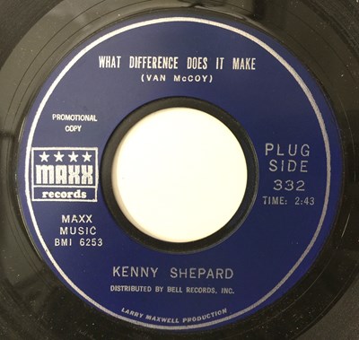 Lot 36 - KENNY SHEPARD - WHAT DIFFERENCE DOES IT MAKE/ TRY TO UNDERSTAND 7" (US STYRENE PROMO - MAXX RECORDS - 332)