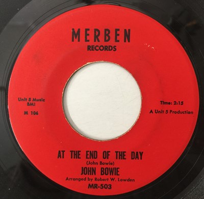 Lot 42 - JOHN BOWIE - YOU'RE GONNA MISS A GOOD THING (BABY)/ AT THE END OF THE DAY 7" (US NORTHERN - MERBEN RECORDS - MR-503)