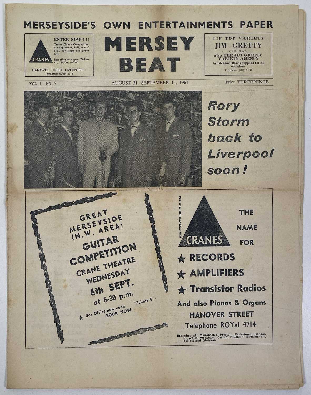 Lot 269 - ORIGINAL MERSEY BEAT NEWSPAPER - VOL 1 NUMBER 5 - RINGO COVER/EPSTEIN COLUMN.