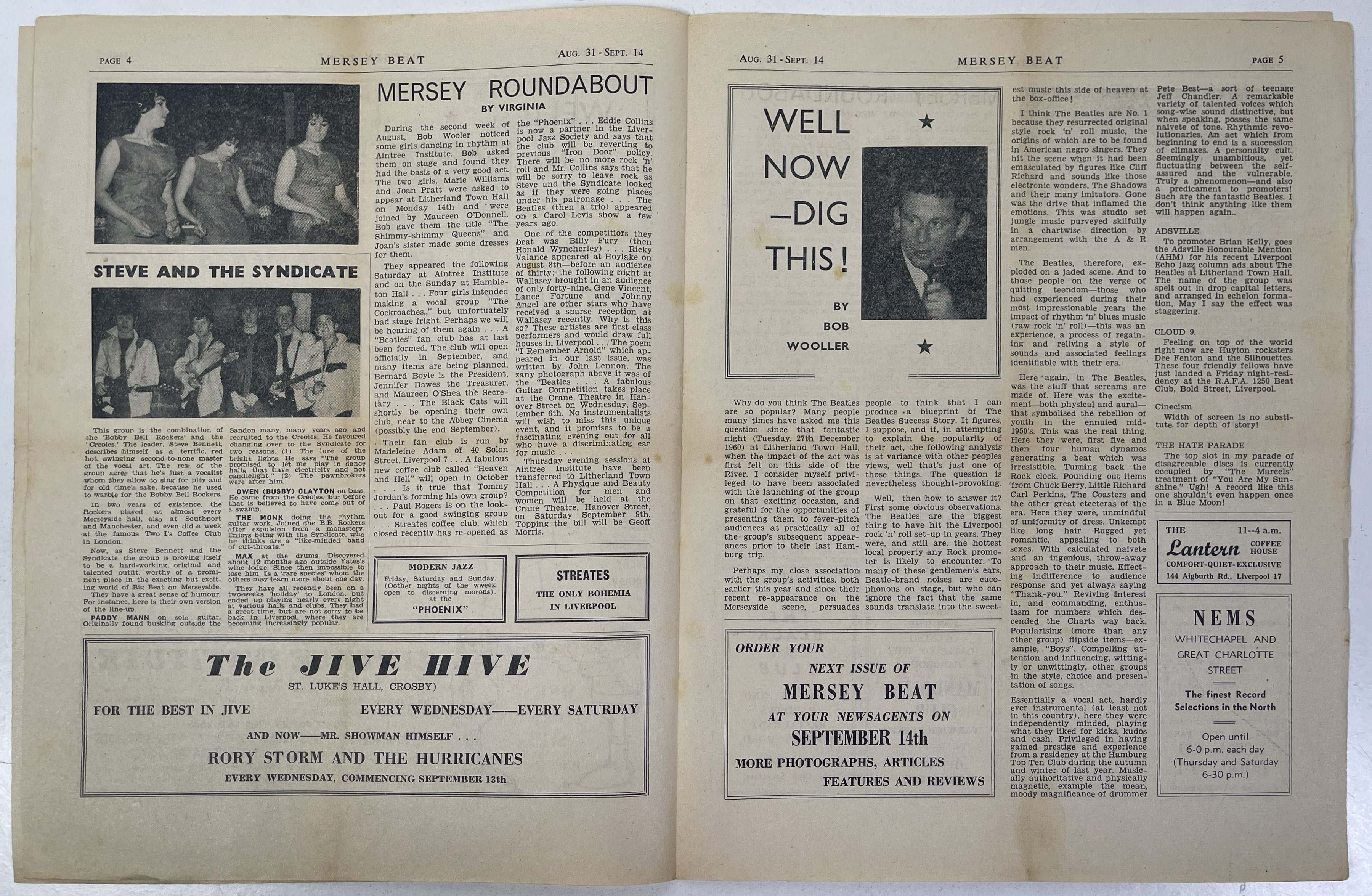 Mersey Beatles Ringo Lot 269 - ORIGINAL MERSEY BEAT NEWSPAPER - VOL 1
