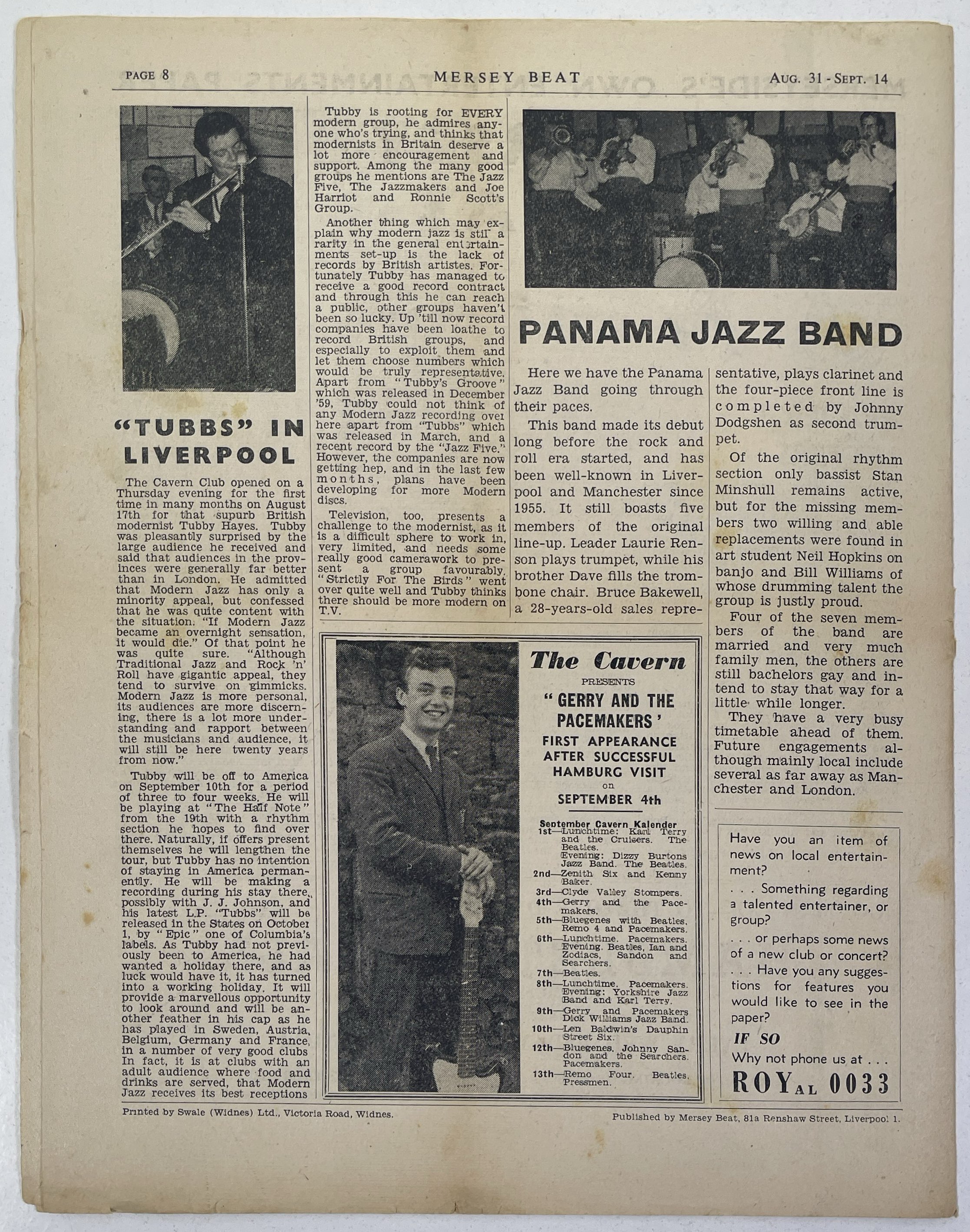 Mersey Beatles Ringo Lot 269 - ORIGINAL MERSEY BEAT NEWSPAPER - VOL 1
