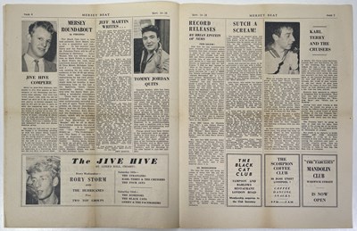 Lot 270 - ORIGINAL MERSEY BEAT NEWSPAPER - VOL 1 NUMBER 6 - BEATLES CAVERN LISTING.