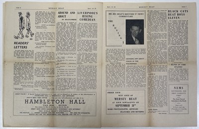 Lot 270 - ORIGINAL MERSEY BEAT NEWSPAPER - VOL 1 NUMBER 6 - BEATLES CAVERN LISTING.