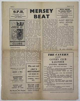 Lot 277 - ORIGINAL MERSEY BEAT NEWSPAPER - VOL 1 NUMBER 17 - BEATLES CAVERN LISTING.