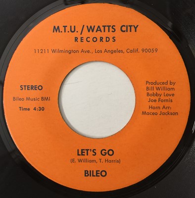 Lot 48 - BILEO - YOU CAN WIN/ LET'S GO 7" (US ORIGINAL - M.T.U./ WATTS CITY - #101)