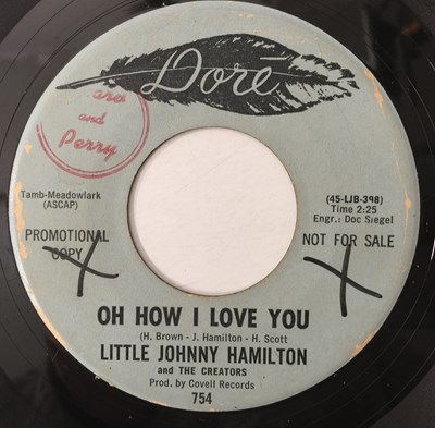 Lot 51 - LITTLE JOHNNY HAMILTON - OH HOW I LOVE YOU/ GO 7" (US PROMO - DORE - 754)