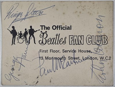 Lot 243 - THE BEATLES - SECRETARIAL/ASPINALL SET OF AUTOGRAPHS.