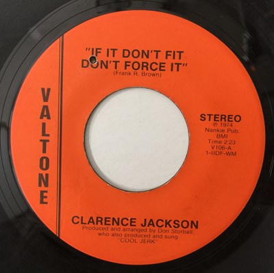 Lot 62 - CLARENCE JACKSON - IF IT DON'T FIT DON'T FORCE IT/ INSTRUMENTAL 7" (US ORIGINAL - VALTONE - V106)