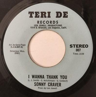 Lot 80 - SONNY CRAVER - I'M NO FOOL/ I WANNA THANK YOU 7" (US SOUL - TERI DE RECORDS - 007)