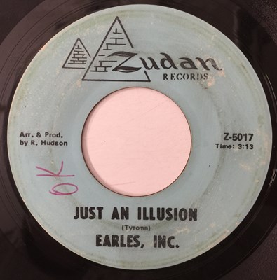 Lot 82 - EARLES INC - JUST AN ILLUSION/ AFRO-WORK 7" (US SOUL - ZUDAN RECORDS - Z-5017)