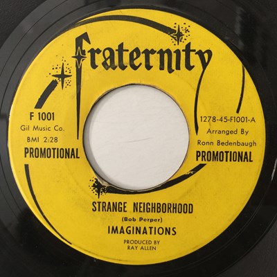 Lot 88 - IMAGINATIONS - STRANGE NEIGHBORHOOD/ I JUST CAN'T GET OVER LOSING YOU 7" (US PROMO - FRATERNITY - F 1001)
