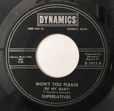 Lot 90 - SUPERLATIVES - WON'T YOU PLEASE (BE MY BABY)/ DON'T EVER LEAVE ME 7" (US ORIGINAL - DYNAMICS - D 1012)