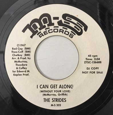 Lot 93 - THE STRIDES - I CAN GET ALONG/ THE STRIDE 7" (US PROMO - M-S RECORDS - M-S 202)
