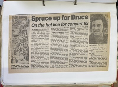Lot 44 - BRUCE SPRINGSTEEN - LARGE RESEARCH ARCHIVE.