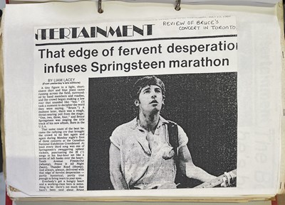 Lot 44 - BRUCE SPRINGSTEEN - LARGE RESEARCH ARCHIVE.