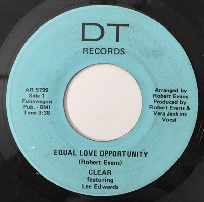 Lot 99 - CLEAR FEAT LEE EDWARDS - EQUAL LOVE OPPORTUNITY 7" (DT RECORDS AR 5799)