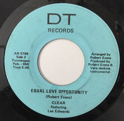 Lot 99 - CLEAR FEAT LEE EDWARDS - EQUAL LOVE OPPORTUNITY 7" (DT RECORDS AR 5799)