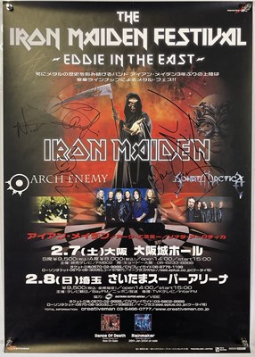 Lot 277 - IRON MAIDEN - SIGNED POSTER.