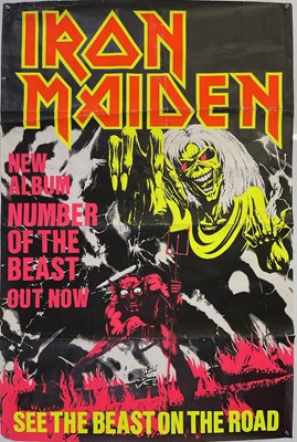 Lot 222 - IRON MAIDEN - ORIGINAL 1982 'NUMBER OF THE BEAST' BILLBOARD POSTER.