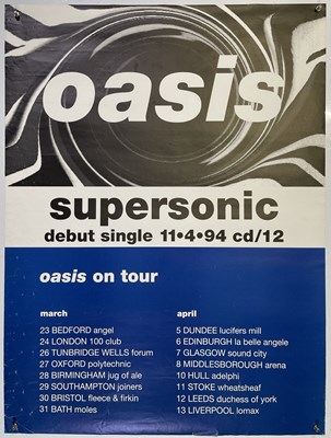 Lot 519 - OASIS SUPERSONIC 1994 TOUR POSTER.