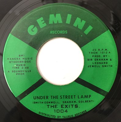 Lot 113 - THE EXITS - UNDER THE STREET LAMP 7" (GEMINI RECORDS 1004)