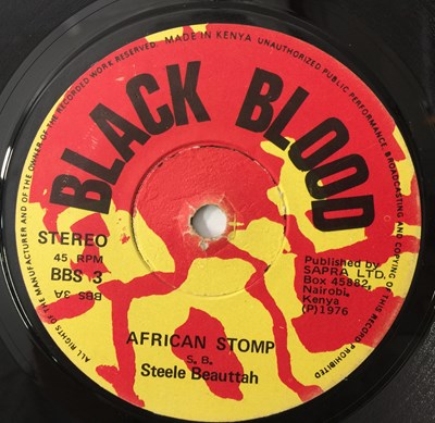 Lot 127 - STEELE BEAUTTAH - AFRICAN STOMP 7" (BLACK BLOOD BBS 3)