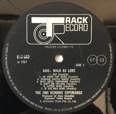 Lot 1012 - THE JIMI HENDRIX EXPERIENCE - AXIS: BOLD AS LOVE LP (COMPLETE ORIGINAL STEREO UK PRESSING - TRACK 613003)