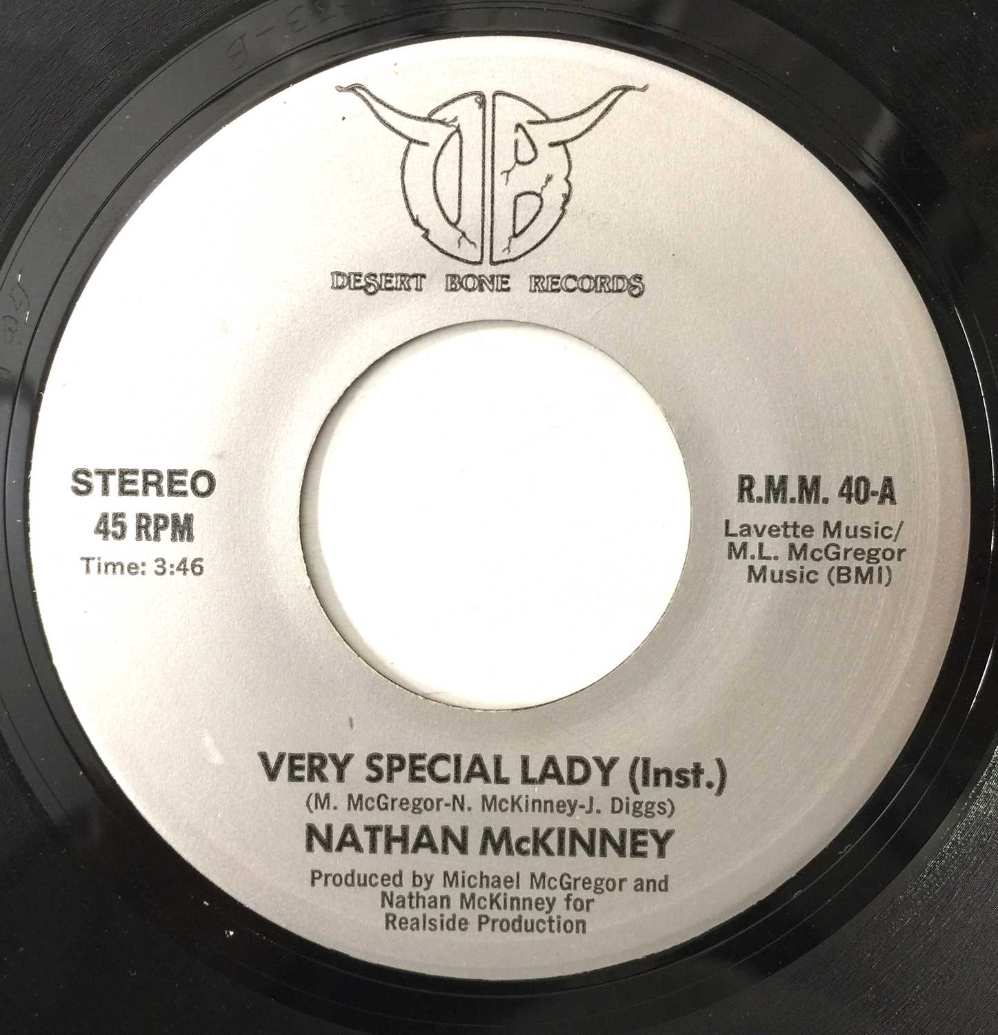 Lot 164 - NATHAN McKINNEY - VERY SPECIAL LADY 7" (DESERT BONE RECORDS R.M.M. 40)