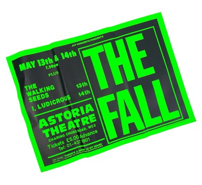 Lot 483 - MARK E. SMITH / THE FALL - AN ORIGINAL 1987 CONCERT POSTER.