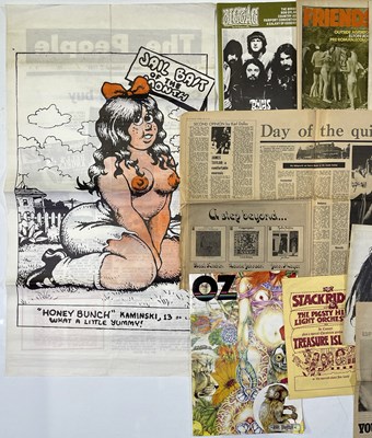 Lot 78 - COUNTER CULTURE MAGAZINES INC OZ MAGAZINES AND POSTER/ROCK AT THE OVAL PROGRAMME.
