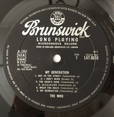 Lot 6 - THE WHO - MY GENERATION LP (UK OG - BRUNSWICK - LAT.8616)