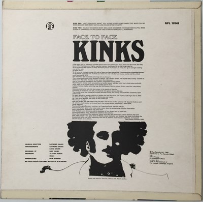 Lot 8 - THE KINKS - FACE TO FACE LP (UK MONO ORIGINAL - PYE - NPL.18149)