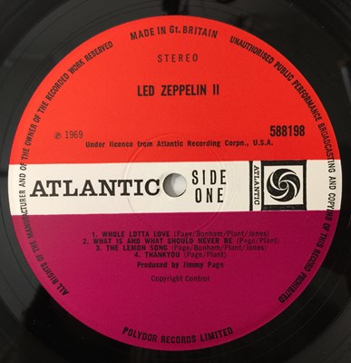 Lot 10 - LED ZEPPELIN - II LP (PLUM/ RED - WRECK MISPRINT - ATLANTIC 588198)