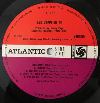 Lot 11 - LED ZEPPELIN - III LP (UK A6/ B5 - PLUM RED ATLANTIC - 2401002)