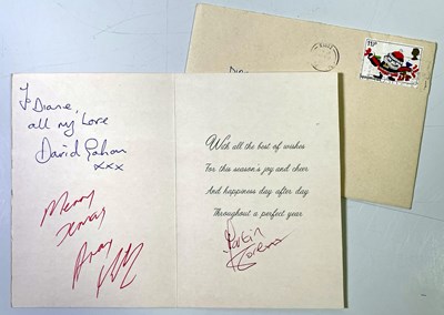 Lot 265 - DEPECHE MODE - SIGNED 1981 CHRISTMAS CARD.