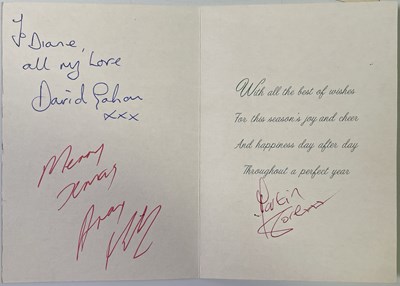 Lot 265 - DEPECHE MODE - SIGNED 1981 CHRISTMAS CARD.