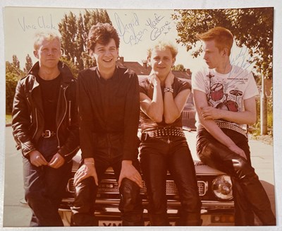 Lot 264 - DEPECHE MODE - AN EARLY FULLY SIGNED PROMOTIONAL PHOTOGRAPH.