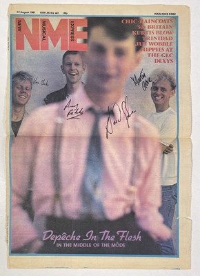 Lot 265 - DEPECHE MODE - AN EARLY FULLY SIGNED NME COVER.