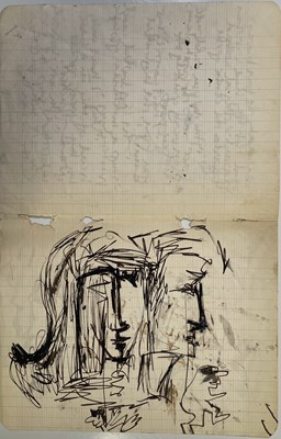 Lot 387 - JOHN LENNON & STUART SUTCLIFFE NONSENSE POEMS AND DRAWINGS.