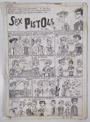 Lot 572 - THE SEX PISTOLS - MARK JAY SKUM CARTOON.